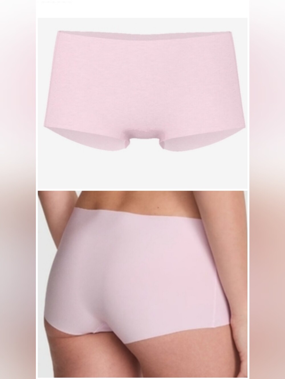 Victoria's secret pink no show Boyshort panty PINK TULIP XLARGE